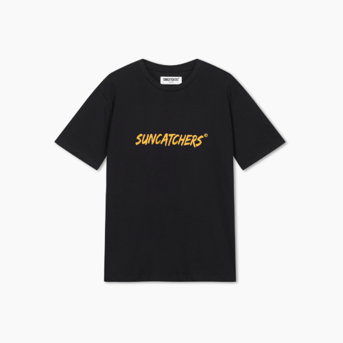 SUNCATCHERS Brush Logo T-Shirt Black