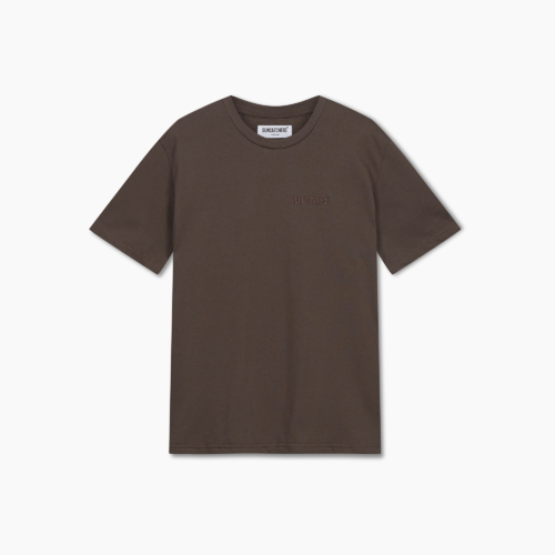 SUNCATCHERS Embroidered Logo T-Shirt Brown
